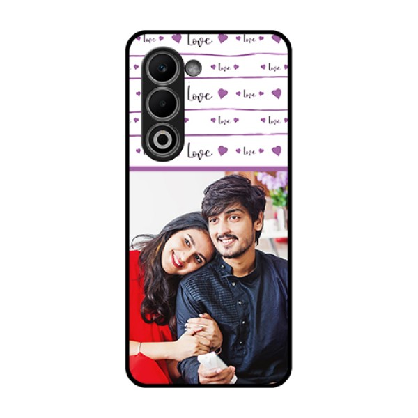 Oppo A5 5G Custom Glass Phone Case - Couples Heart Design