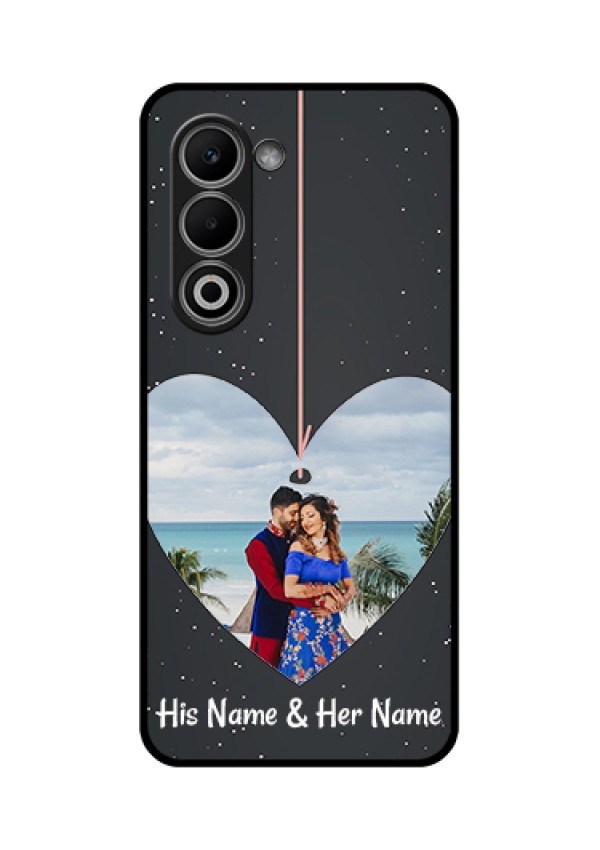 Oppo A5 5G Custom Glass Phone Case - Hanging Heart Design