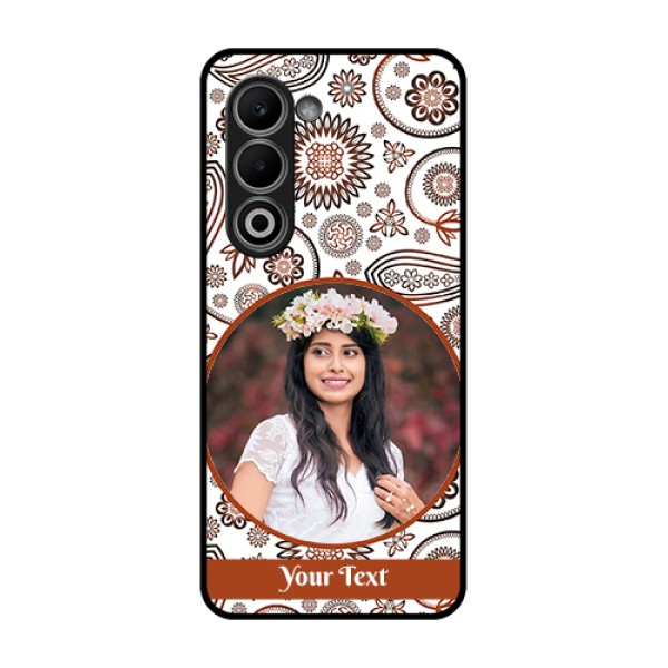 Oppo A5 5G Custom Glass Phone Case - Abstract Flower Design