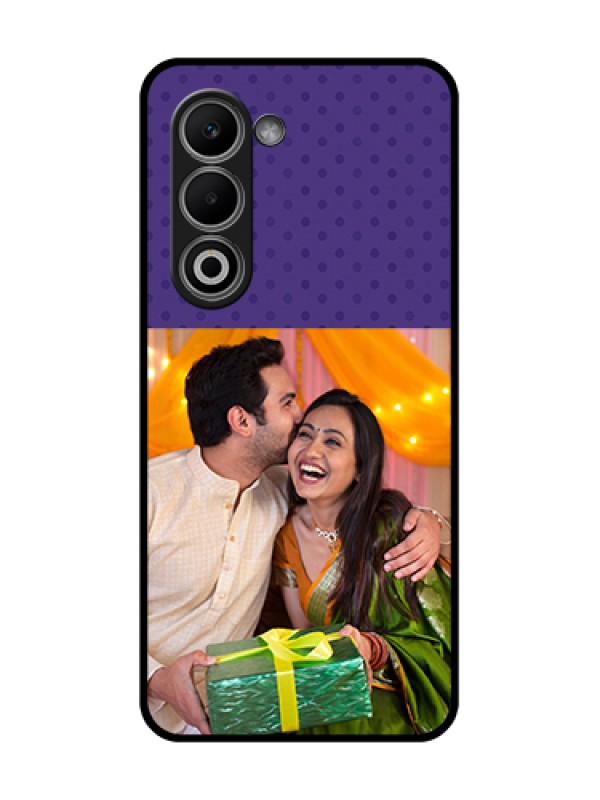 Custom Oppo A5 5G Custom Glass Phone Case - Violet Colored Pattern Design