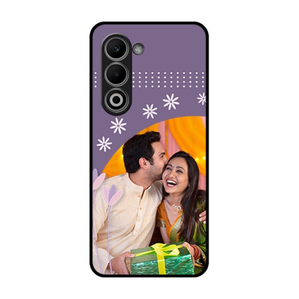 Oppo A5 5G Custom Glass Phone Case - Lavender Flowers Design