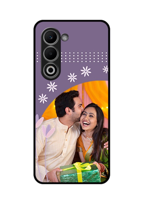 Oppo A5 5G Custom Glass Phone Case - Lavender Flowers Design