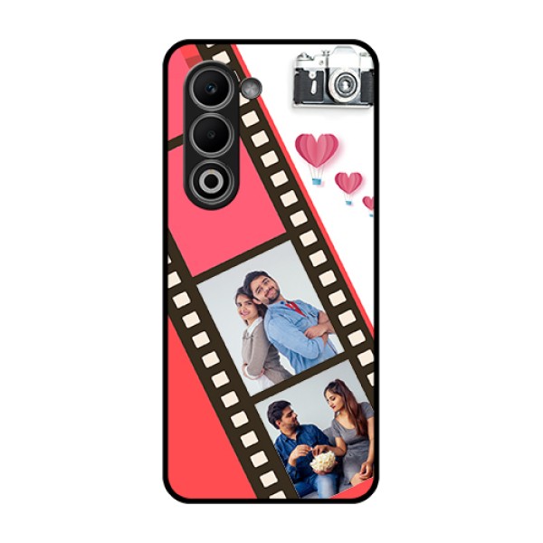 Oppo A5 5G Custom Glass Phone Case - 3 Image Holder With Film Reel