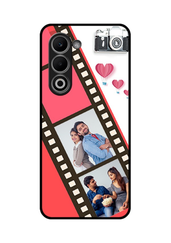 Oppo A5 5G Custom Glass Phone Case - 3 Image Holder With Film Reel