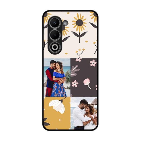 Oppo A5 5G Custom Glass Phone Case - 3 Images With Floral Design Oppo A5 5G Custom Glass Phone Case - 3 Images With Floral Design