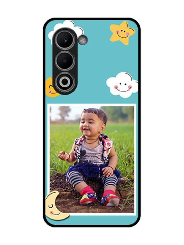 Custom Oppo A5 5G Custom Glass Phone Case - Smiley Kids Stars Design