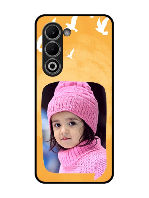 Custom Oppo A5 5G Custom Glass Phone Case - Water Color Design With Bird Icons