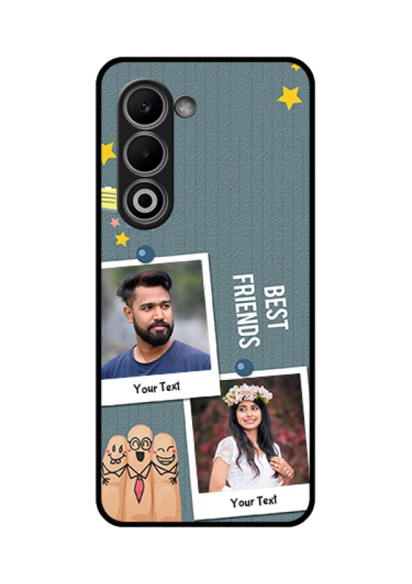 Oppo A5 5G Custom Glass Phone Case - Sticky Frames And Friendship Design