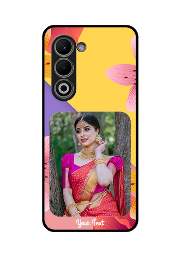 Oppo A5 5G Custom Glass Phone Case - 3 Image With Vintage Floral Design