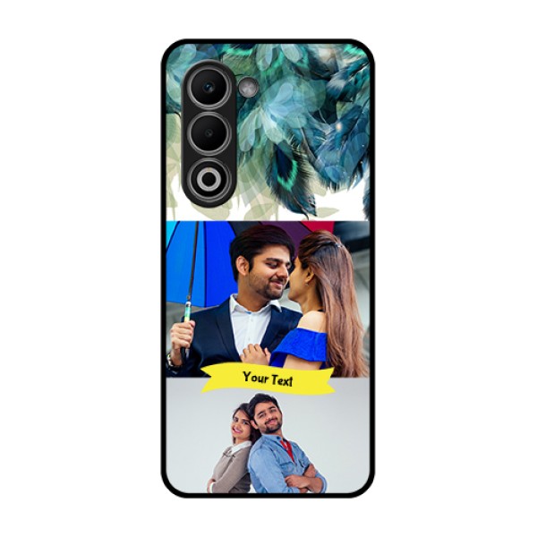 Oppo A5 5G Custom Glass Phone Case - Image With Boho Peacock Feather Design