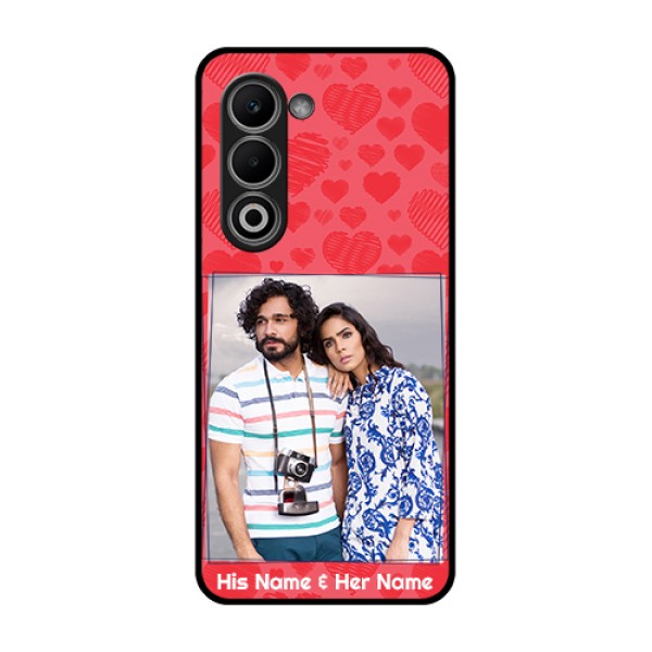 Oppo A5 5G Custom Glass Phone Case - With Red Heart Symbols Design Oppo A5 5G Custom Glass Phone Case - With Red Heart Symbols Design
