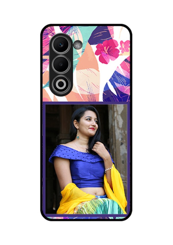 Oppo A5 5G Custom Glass Phone Case - Abstract Floral Design