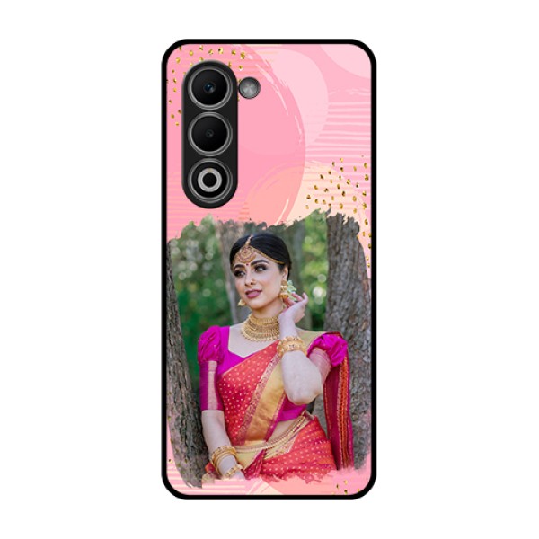 Oppo A5 5G Custom Glass Phone Case - Gold Glitter Splash Design