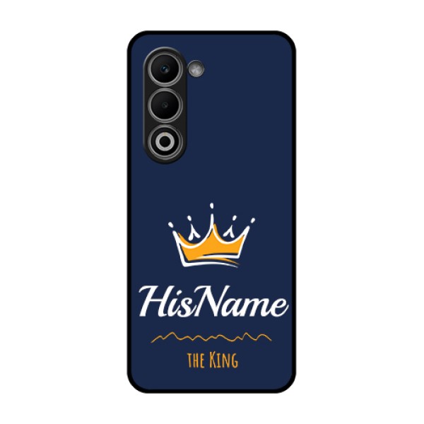 Oppo A5 5G Custom Glass Phone Case - King With Name Design