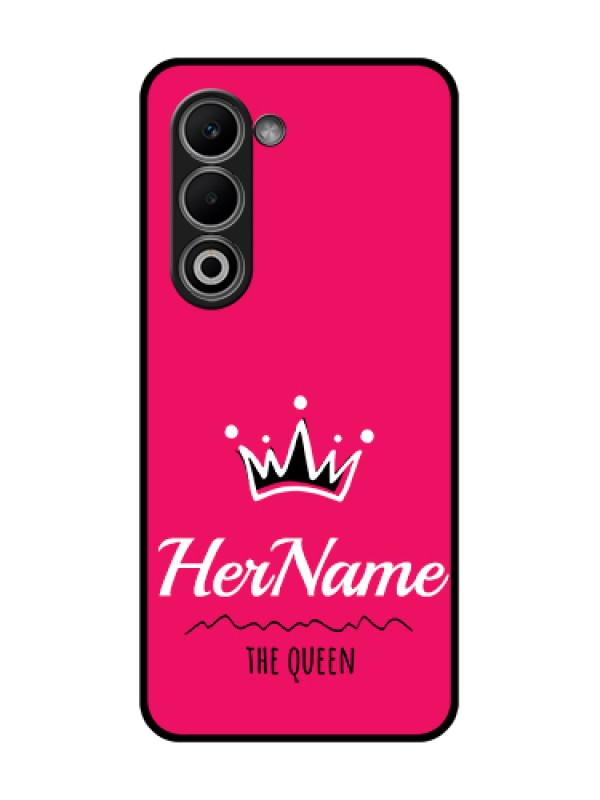 Custom Oppo A5 5G Custom Glass Phone Case - Queen With Name Design