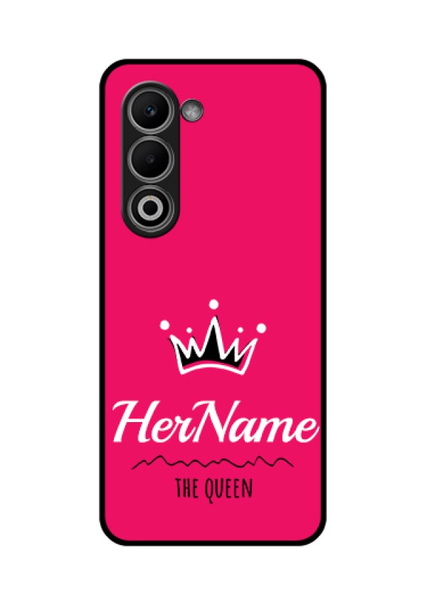 Oppo A5 5G Custom Glass Phone Case - Queen With Name Design