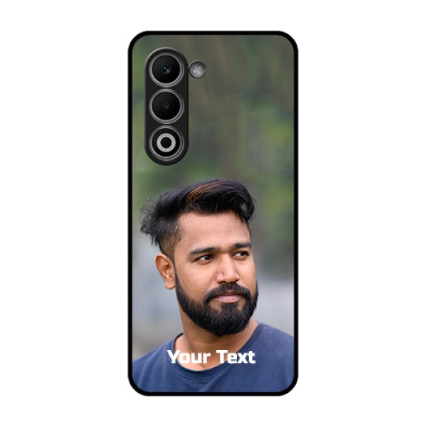 Oppo A5 5G Custom Glass Phone Case - Photo With Text Design