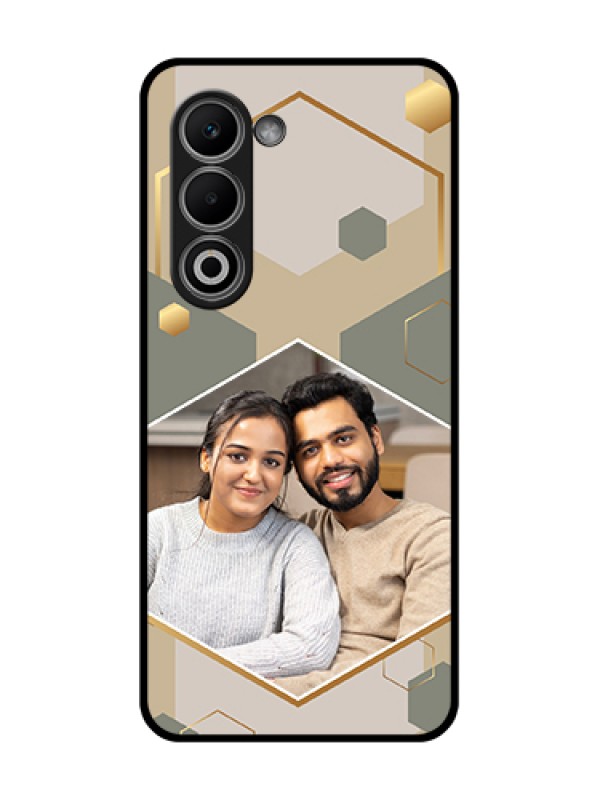 Custom Oppo A5 5G Custom Glass Phone Case - Stylish Hexagon Pattern Design