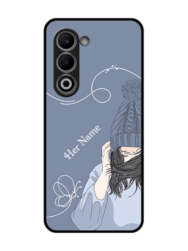 Custom Oppo A5 5G Custom Glass Phone Case - Girl In Winter Outfit Design