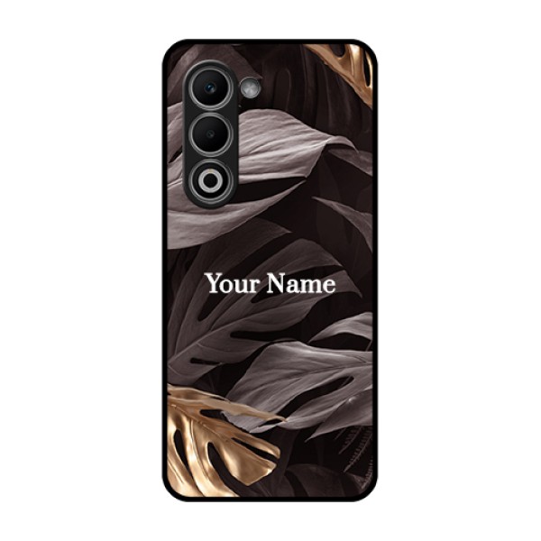 Oppo A5 5G Custom Glass Phone Case - Wild Leaves Digital Paint Design Oppo A5 5G Custom Glass Phone Case - Wild Leaves Digital Paint Design