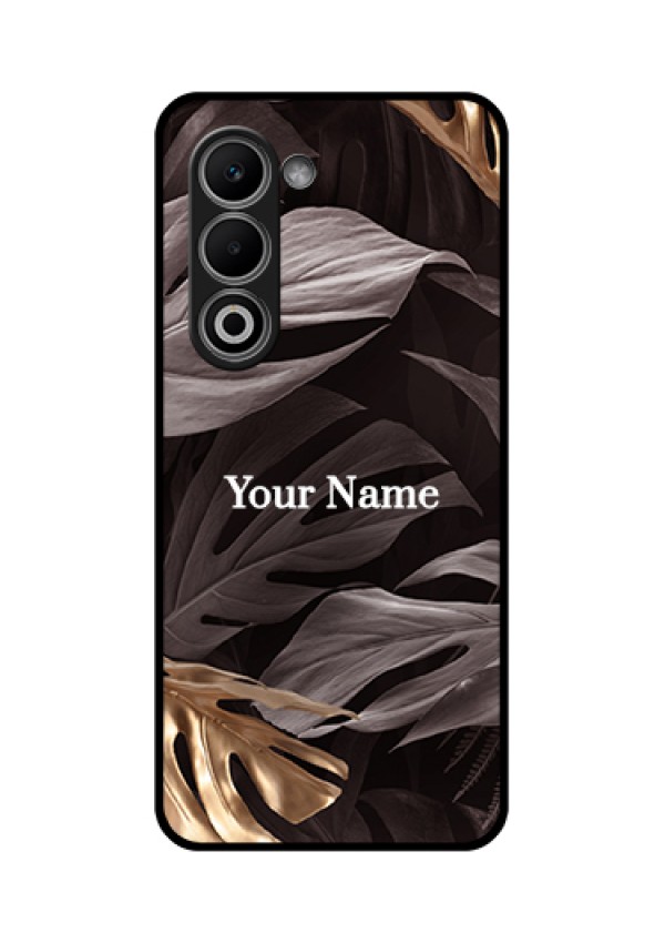 Oppo A5 5G Custom Glass Phone Case - Wild Leaves Digital Paint Design
