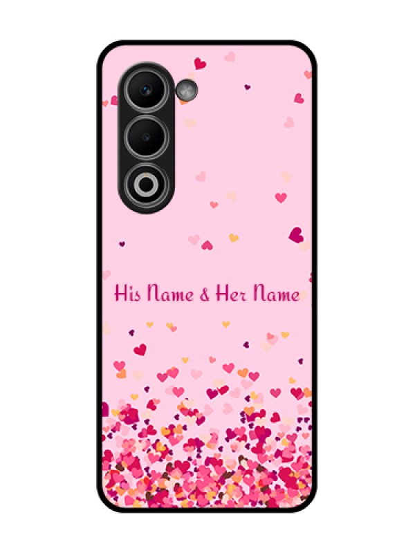 Custom Oppo A5 5G Custom Glass Phone Case - Floating Hearts Design