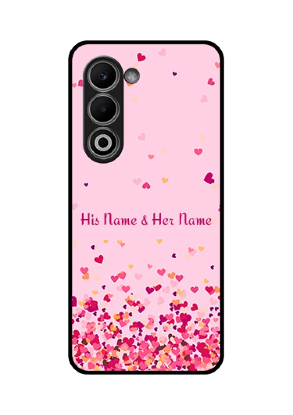Oppo A5 5G Custom Glass Phone Case - Floating Hearts Design