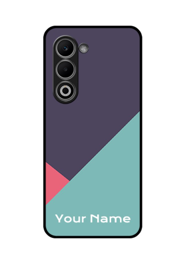 Oppo A5 5G Custom Glass Phone Case - Tri Color Abstract Design
