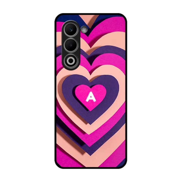 Oppo A5 5G Custom Glass Phone Case - Cute Heart Pattern Design