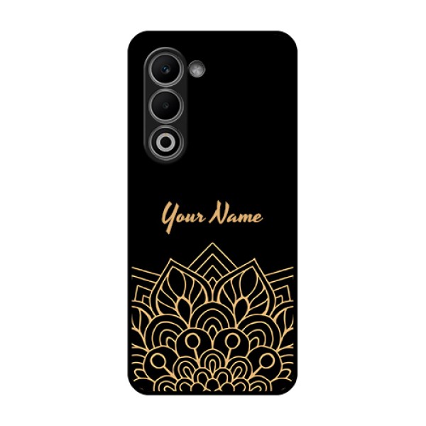 Oppo A5 5G Custom Glass Phone Case - Golden Mandala Design
