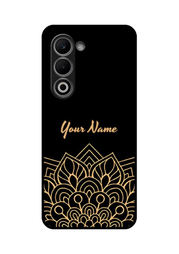Oppo A5 5G Custom Glass Phone Case - Golden Mandala Design