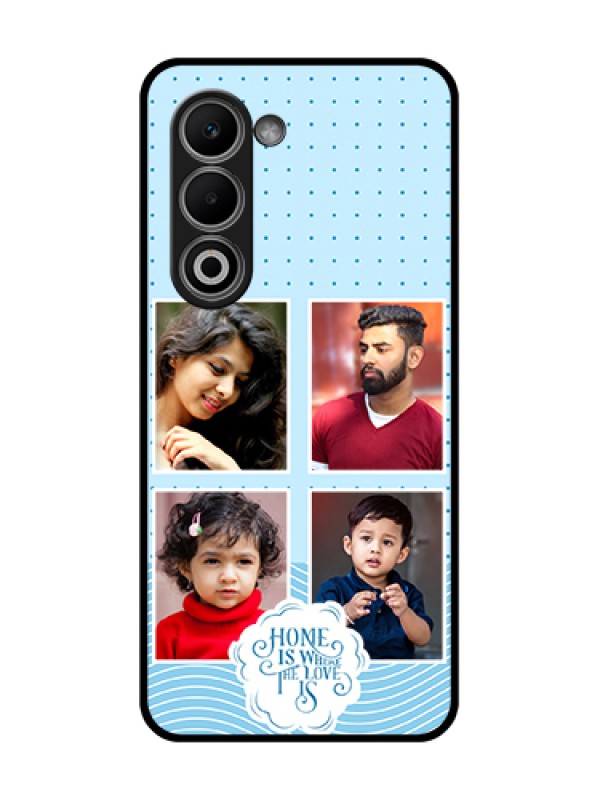 Custom Oppo A5 5G Custom Glass Phone Case - Cute Love Quote With 4 Pic Upload Design