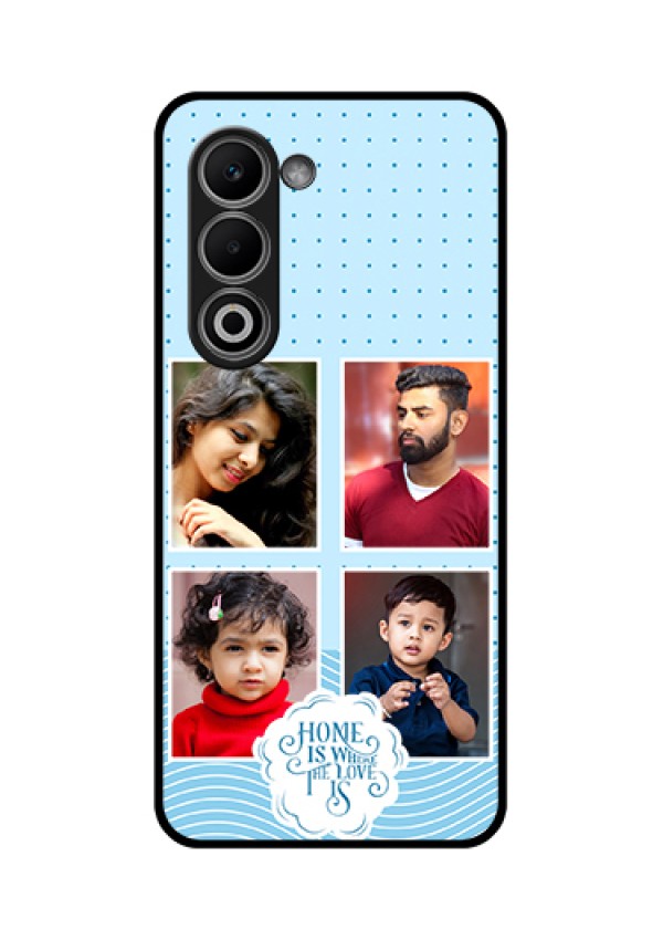 Oppo A5 5G Custom Glass Phone Case - Cute Love Quote With 4 Pic Upload Design