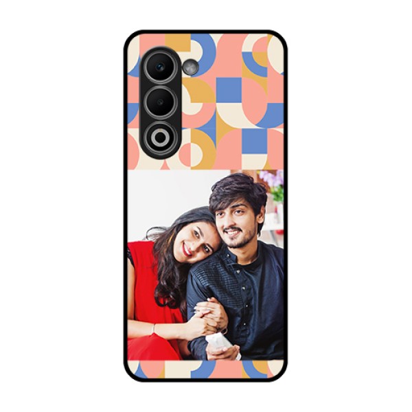 Oppo A5 5G Custom Glass Phone Case - Semi - Circle Maze Pattern Design
