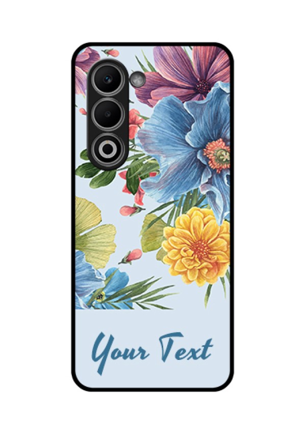 Oppo A5 5G Custom Glass Phone Case - Stunning Watercolored Flowers Painting Design
