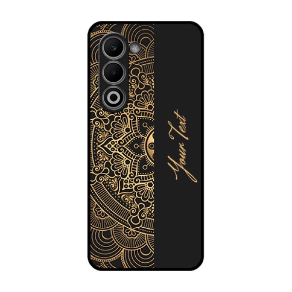Oppo A5 5G Custom Glass Phone Case - Mandala Art With Custom Text Design Oppo A5 5G Custom Glass Phone Case - Mandala Art With Custom Text Design