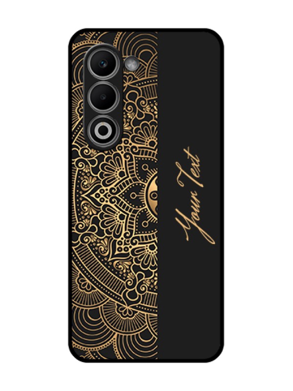 Custom Oppo A5 5G Custom Glass Phone Case - Mandala Art With Custom Text Design