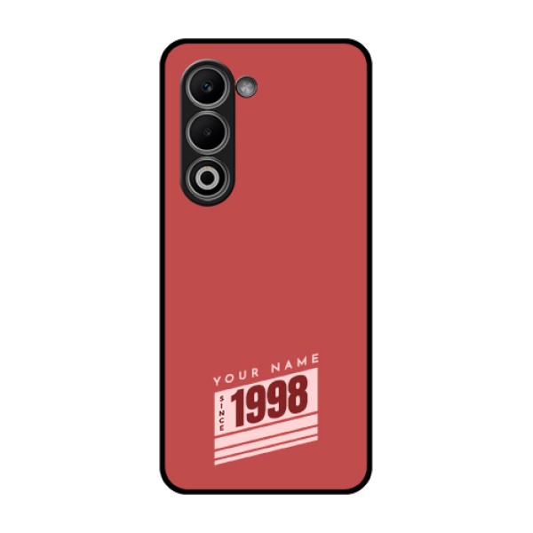 Oppo A5 5G Custom Glass Phone Case - Red Custom Year Of Birth Design Oppo A5 5G Custom Glass Phone Case - Red Custom Year Of Birth Design