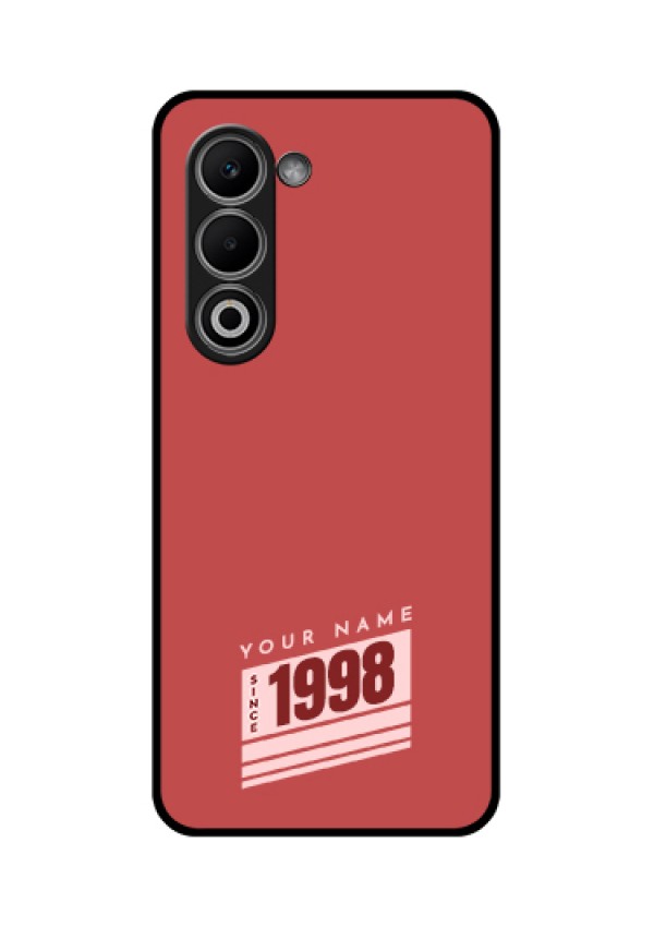 Oppo A5 5G Custom Glass Phone Case - Red Custom Year Of Birth Design