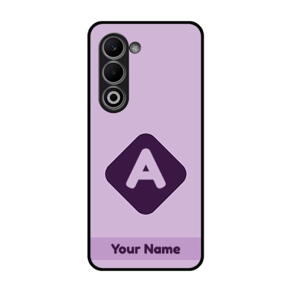 Oppo A5 5G Custom Glass Phone Case - Custom Letter In Curved Badge Design