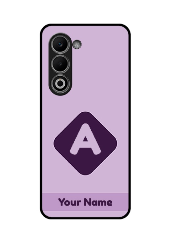 Oppo A5 5G Custom Glass Phone Case - Custom Letter In Curved Badge Design