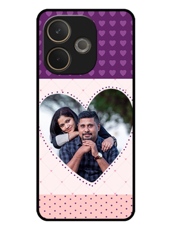 Custom Oppo A5 Pro 5G Custom Glass Phone Case - Violet Love Dots Design