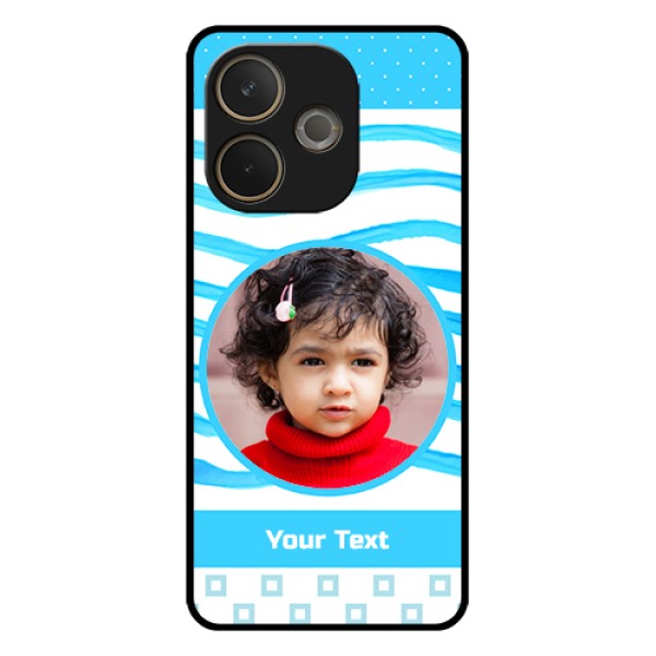 Oppo A5 Pro 5G Custom Glass Phone Case - Simple Blue Case Design