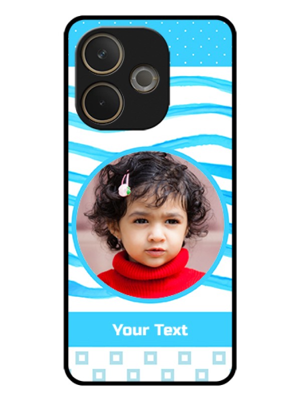 Custom Oppo A5 Pro 5G Custom Glass Phone Case - Simple Blue Case Design