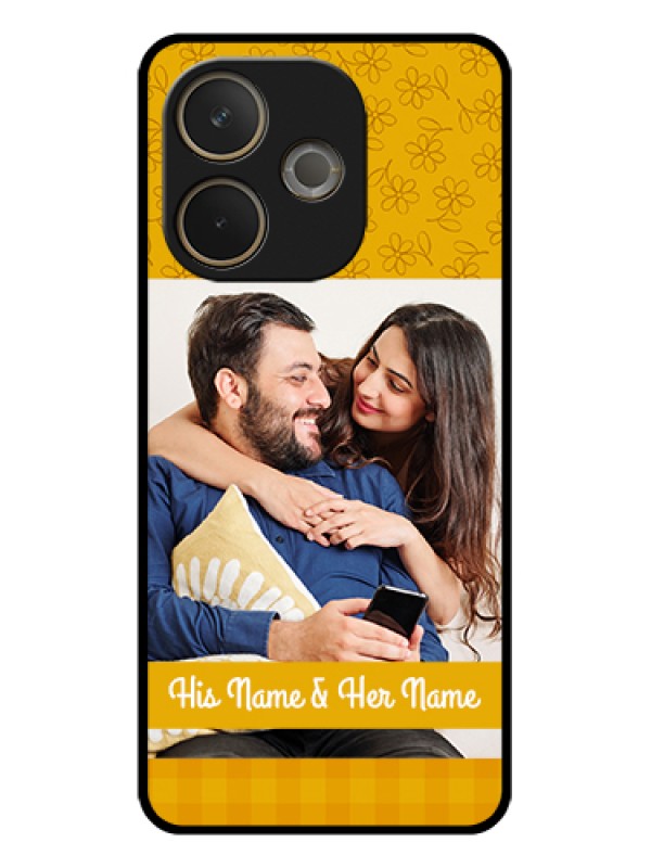 Custom Oppo A5 Pro 5G Custom Glass Phone Case - Yellow Floral Design