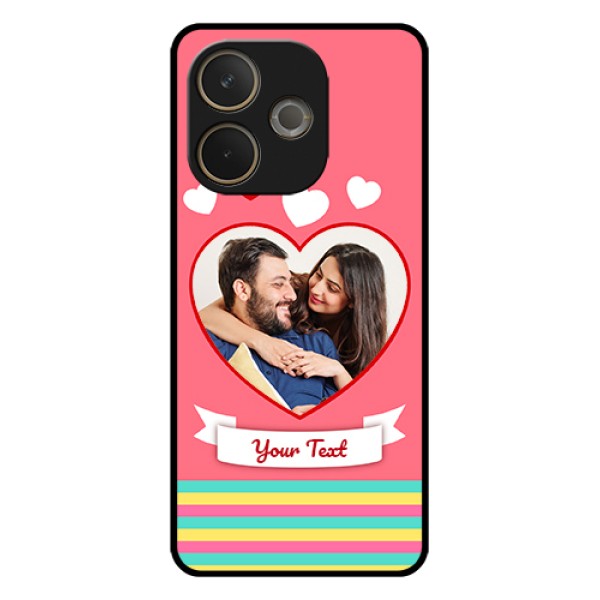 Oppo A5 Pro 5G Custom Glass Phone Case - Love Shapes Doodle Design
