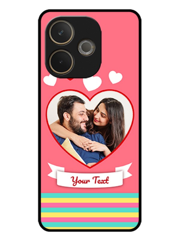 Custom Oppo A5 Pro 5G Custom Glass Phone Case - Love Shapes Doodle Design