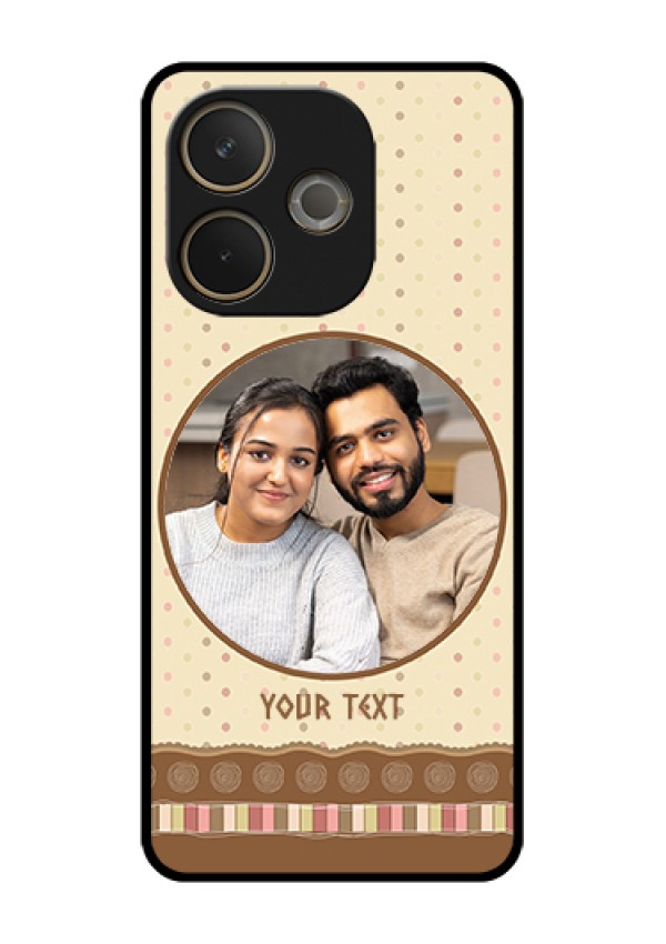 Oppo A5 Pro 5G Custom Glass Phone Case - Brown Dotted Mobile Case Design