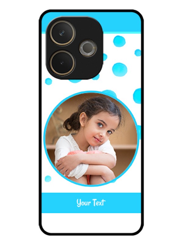 Custom Oppo A5 Pro 5G Custom Glass Phone Case - Blue Bubbles Pattern Design