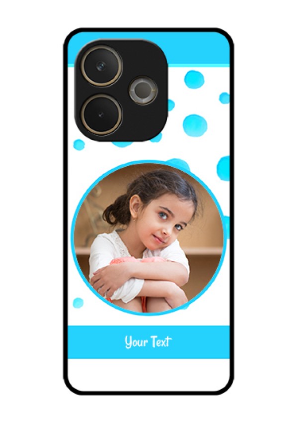 Oppo A5 Pro 5G Custom Glass Phone Case - Blue Bubbles Pattern Design